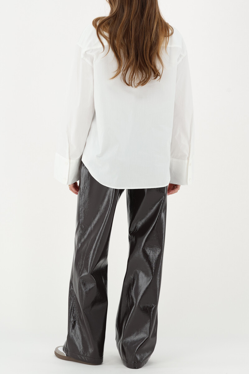 Brown patent trousers | My Jewellery