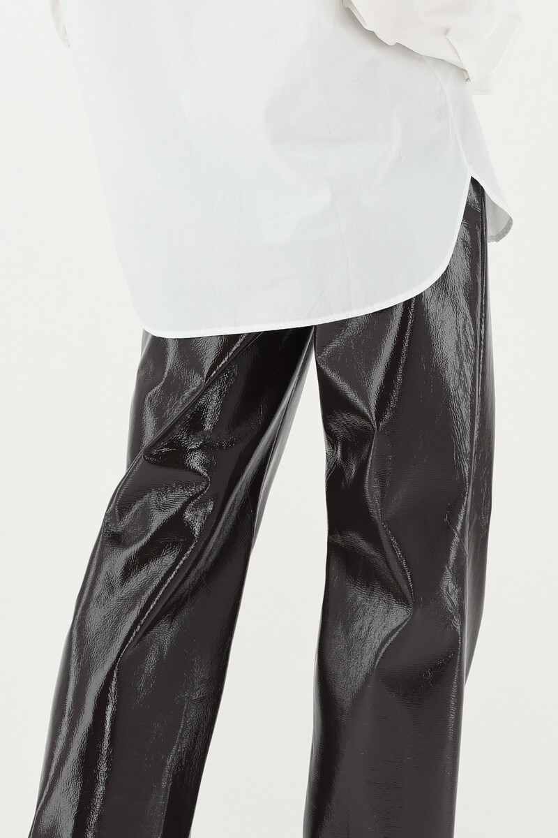 Brown patent trousers | My Jewellery