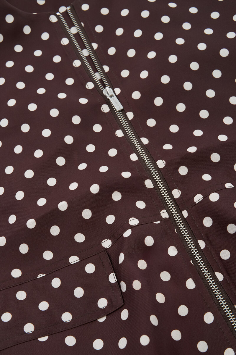 Brown polka dot gilet in balloon look | My Jewellery