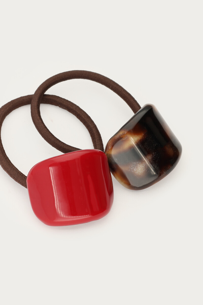 Brown red hair elastic set | My Jewellery