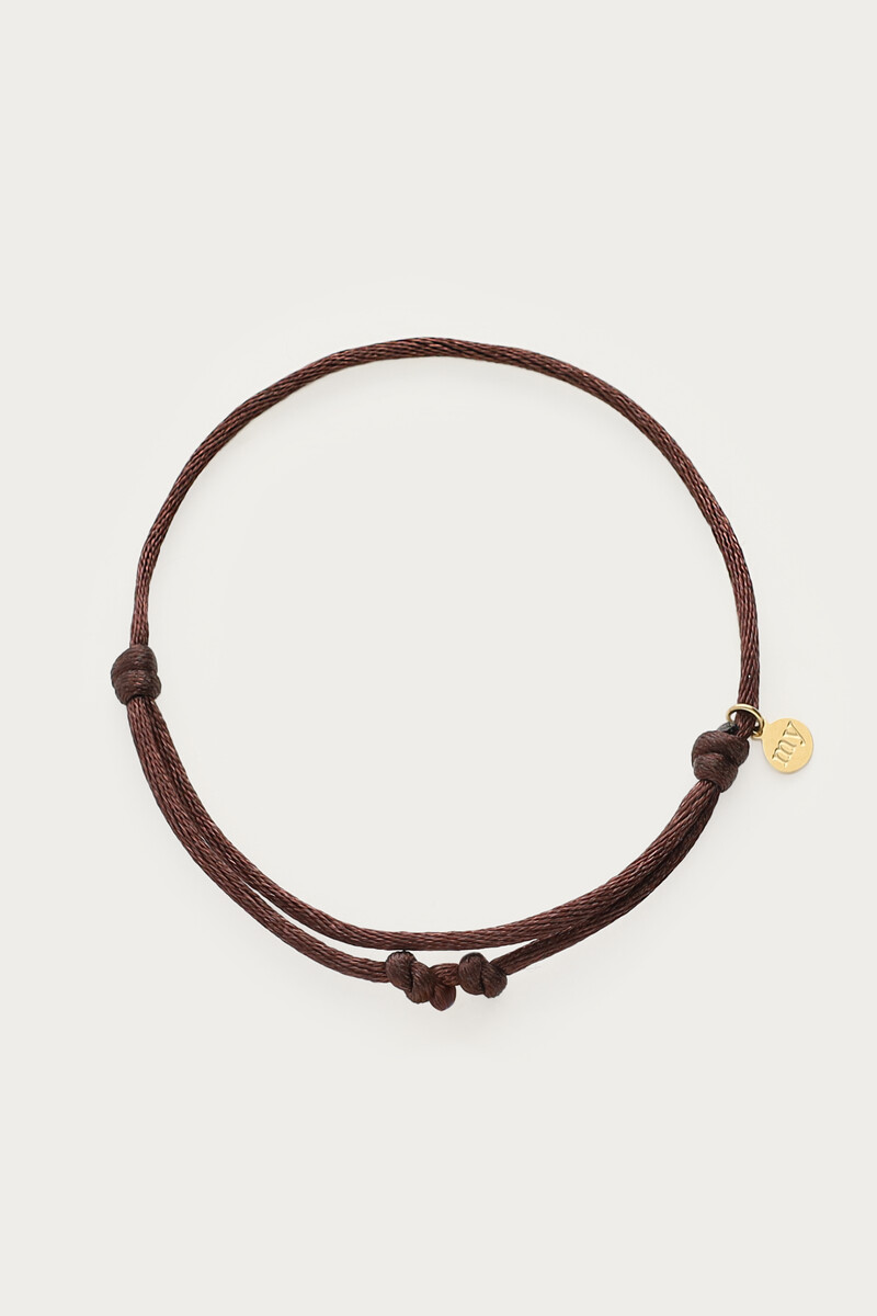 My jewellery Bruin Touw Armband In Satijn Look