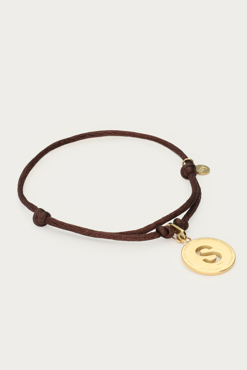 Brown rope bracelet in satin look | My Jewellery