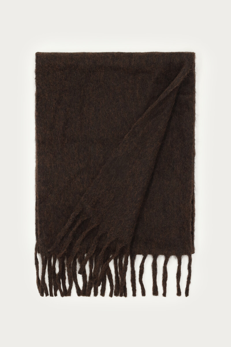 Brown scarf with fringes | My Jewellery