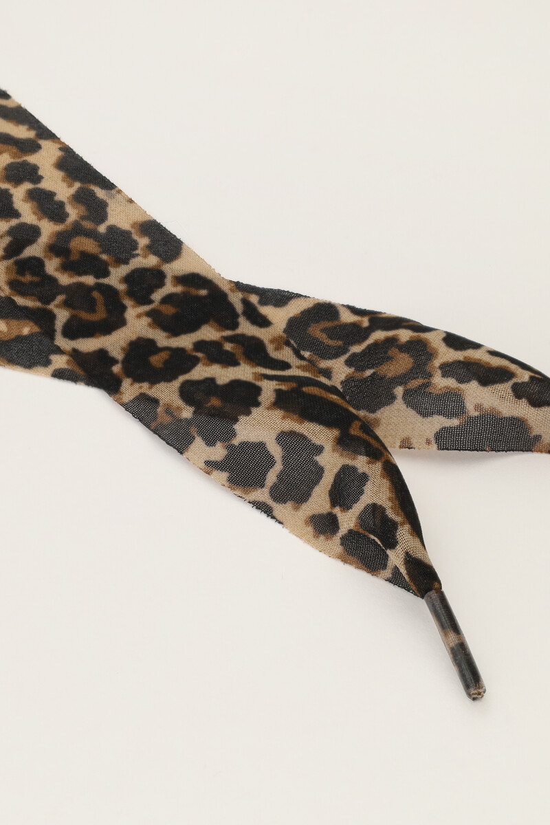 Brown shoelaces with leopard print | My Jewellery
