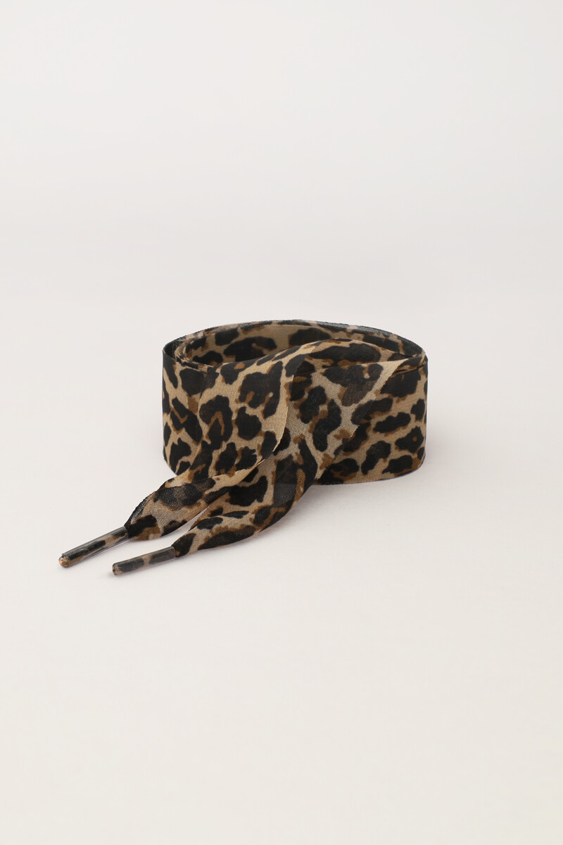 Brown shoelaces with leopard print | My Jewellery