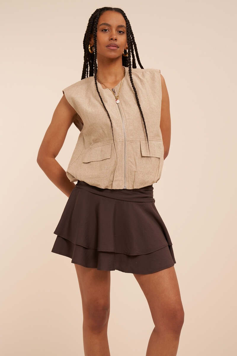 Brown skirt with draping | My Jewellery