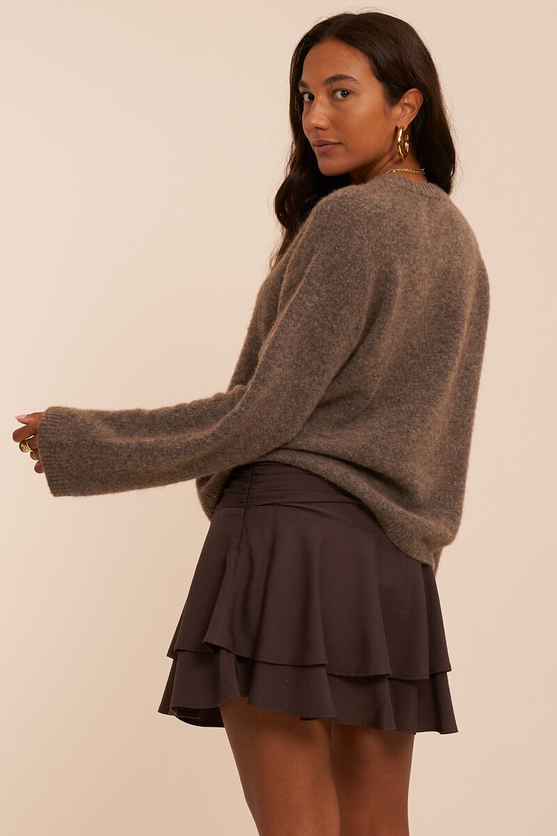 Brown skirt with draping | My Jewellery