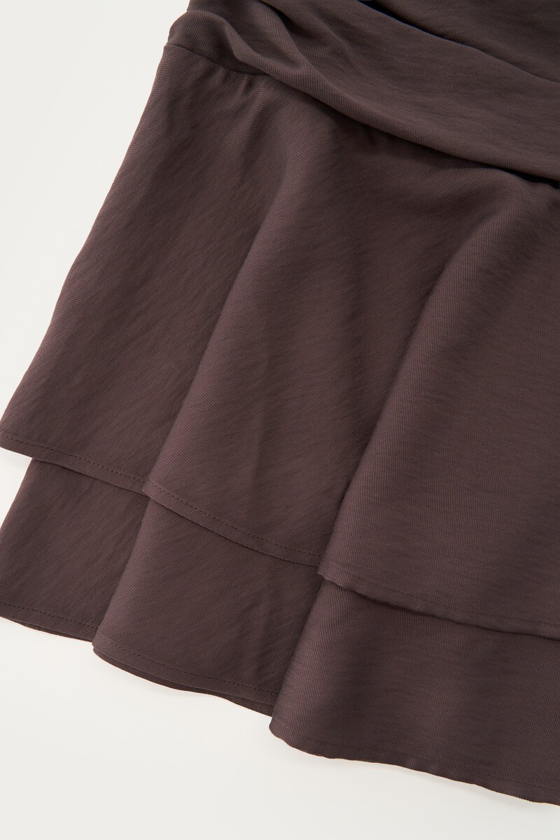 Brown skirt with draping | My Jewellery