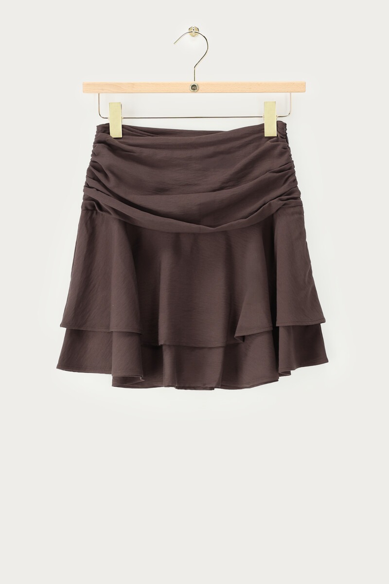 Brown skirt with draping | My Jewellery