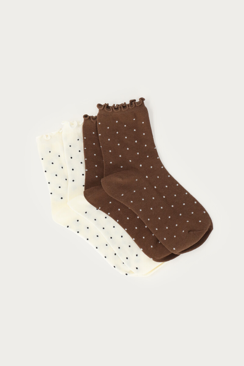 Brown socks set with polka dot | My Jewellery