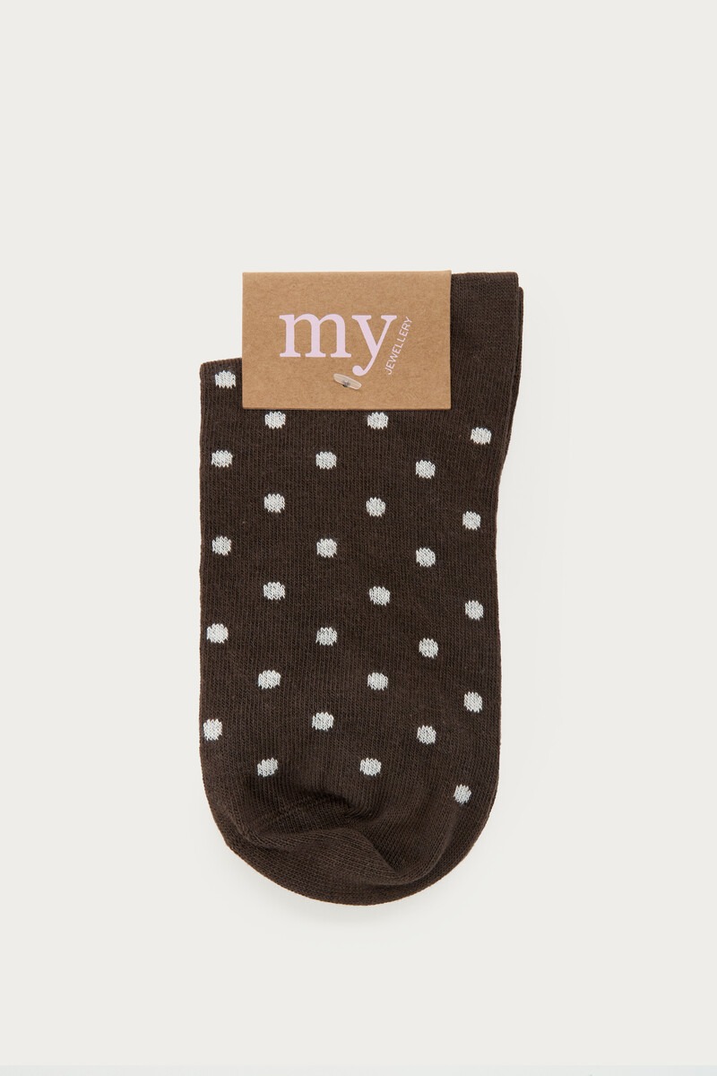 Brown Socks with Polka Dots | My Jewellery