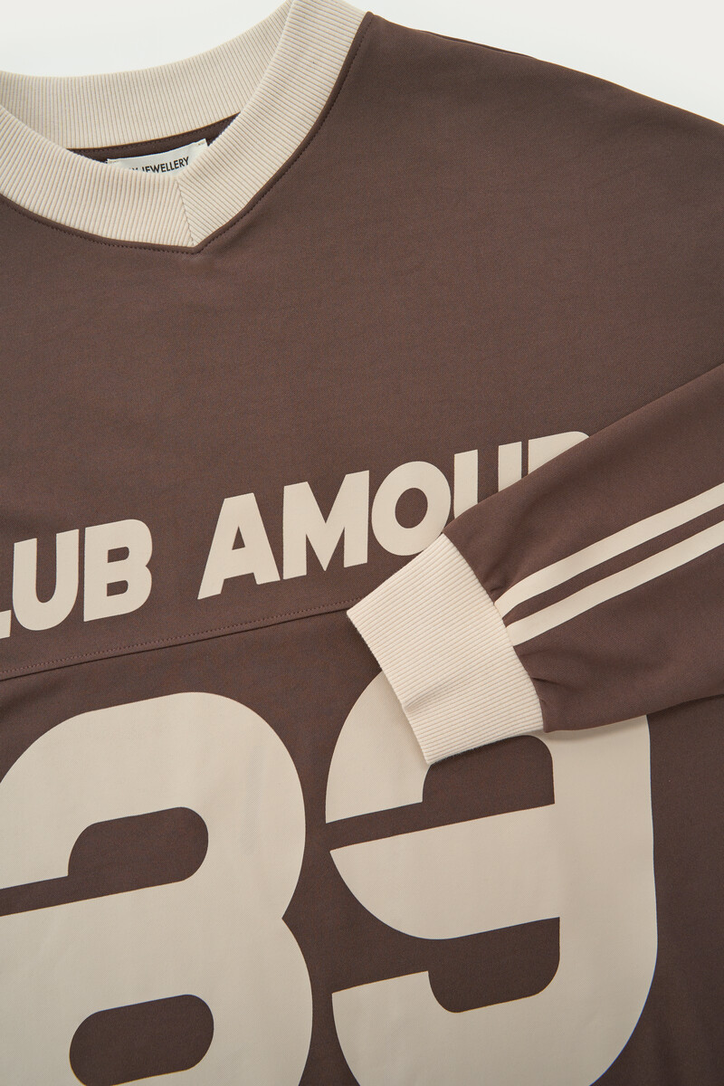 Brown sporty top "Club amour 89" | My Jewellery