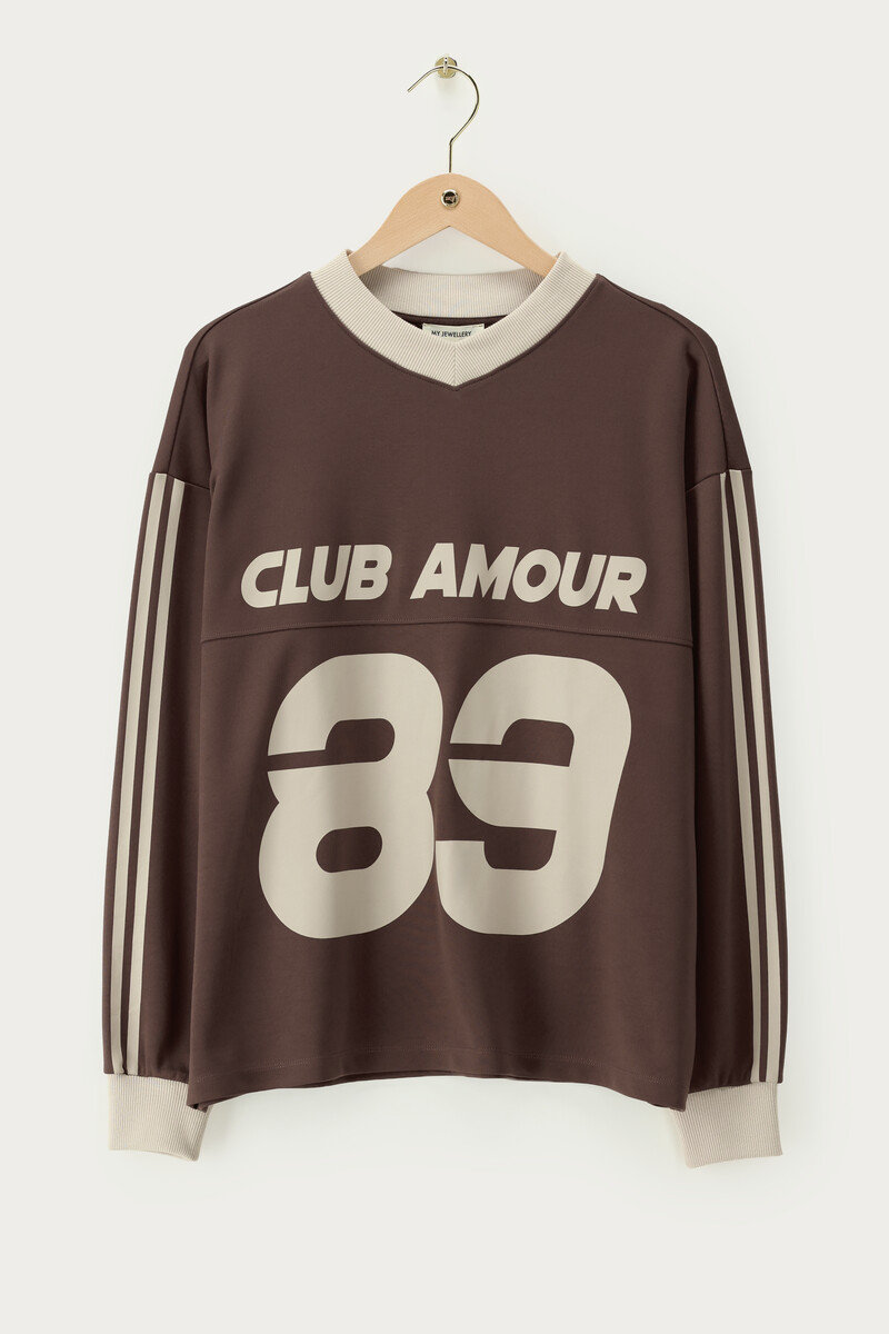 Brown sporty top "Club amour 89" | My Jewellery