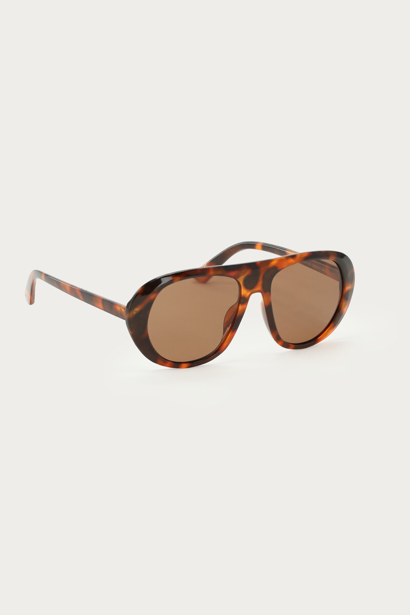Brown statement aviator sunglasses with print | My Jewellery
