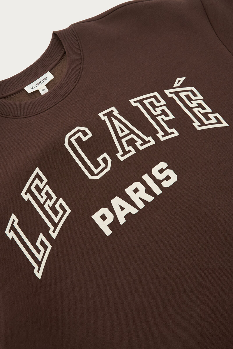 Brown sweater "Le cafe Paris" | My Jewellery