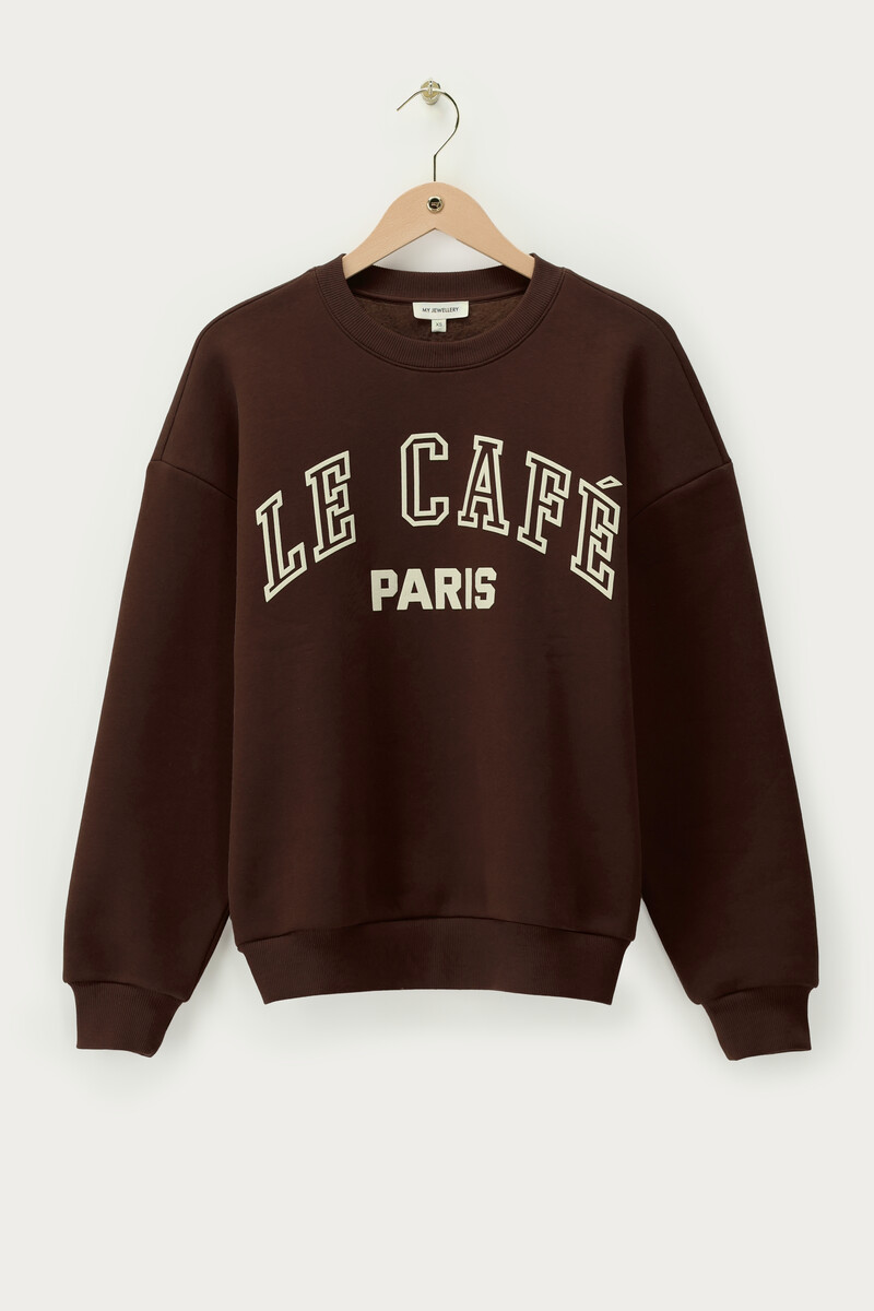 Brown sweater "Le cafe Paris" | My Jewellery