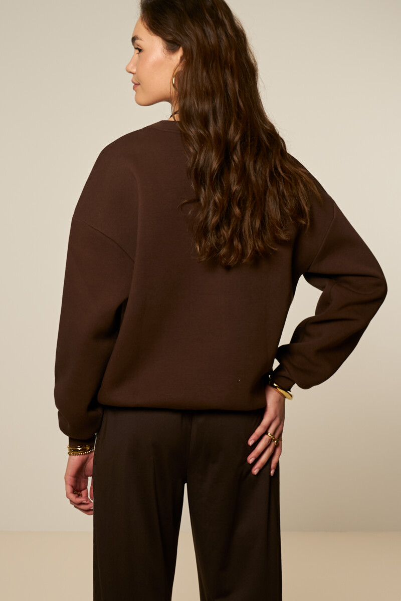 Brown sweater "Le cafe Paris" | My Jewellery