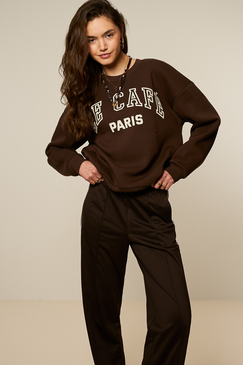 Brown sweater "Le cafe Paris" | My Jewellery