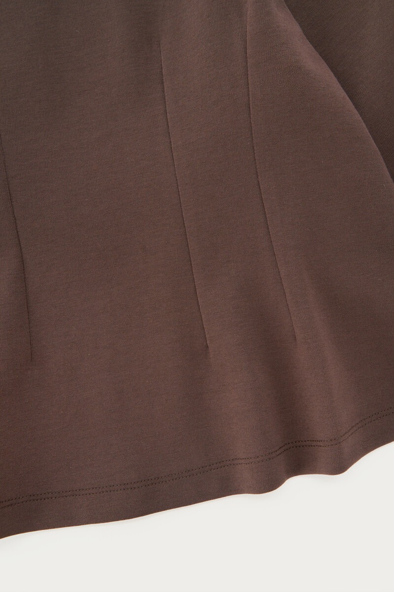 Brown sweater with barrel sleeves | My Jewellery