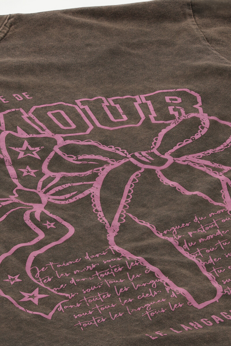 Brown T-shirt "Avenue de L'amour" | My Jewellery