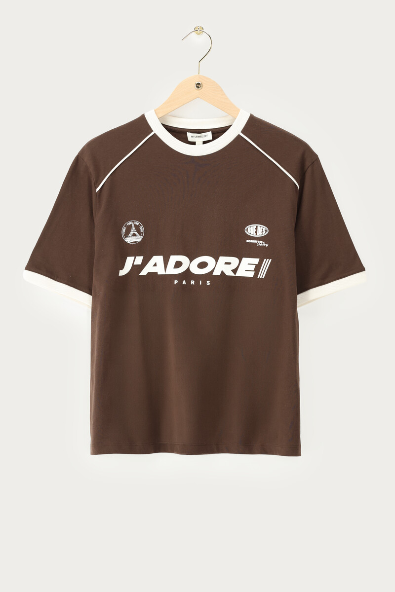 Brown T-shirt "J'adore Paris" | My Jewellery