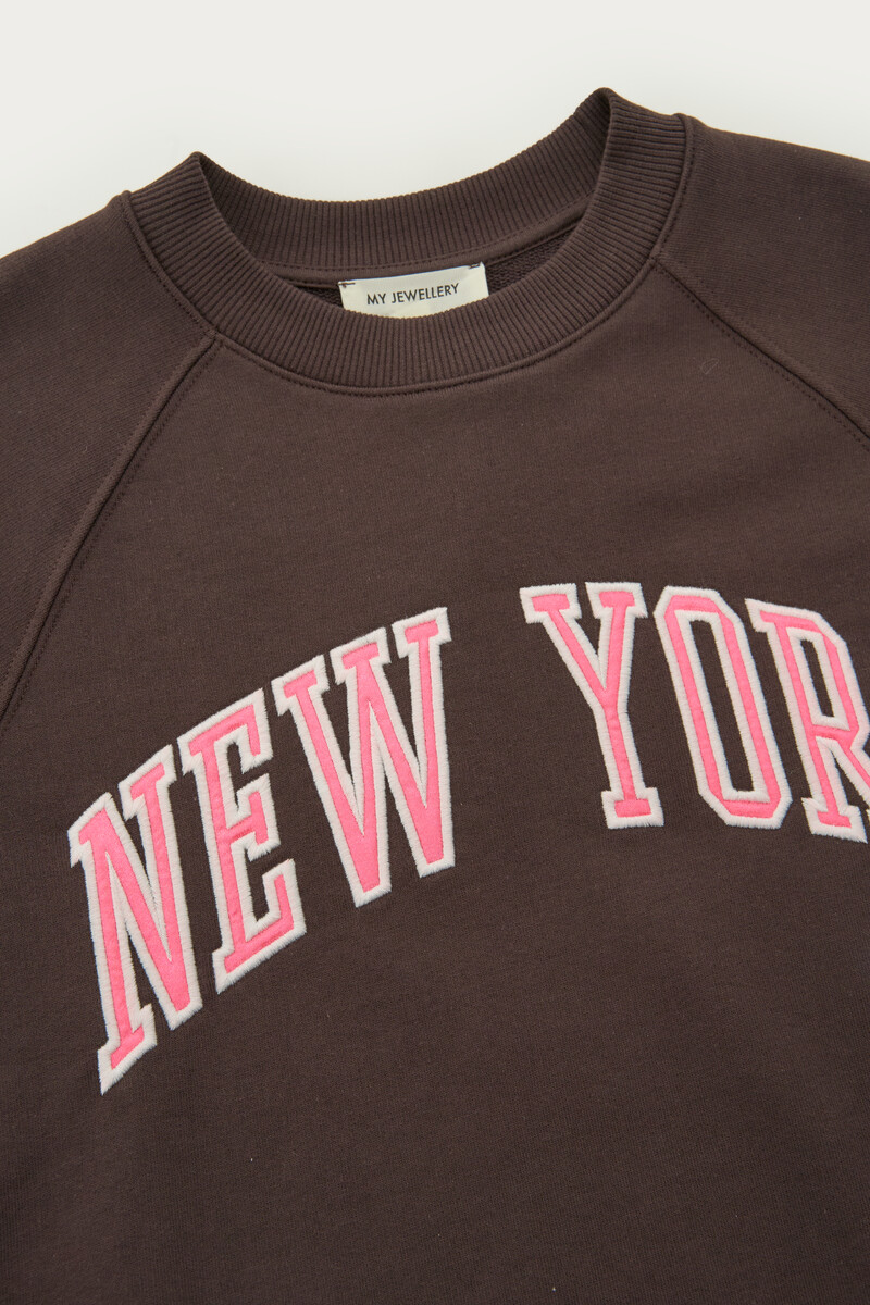 Brown T-shirt "New York" | My Jewellery