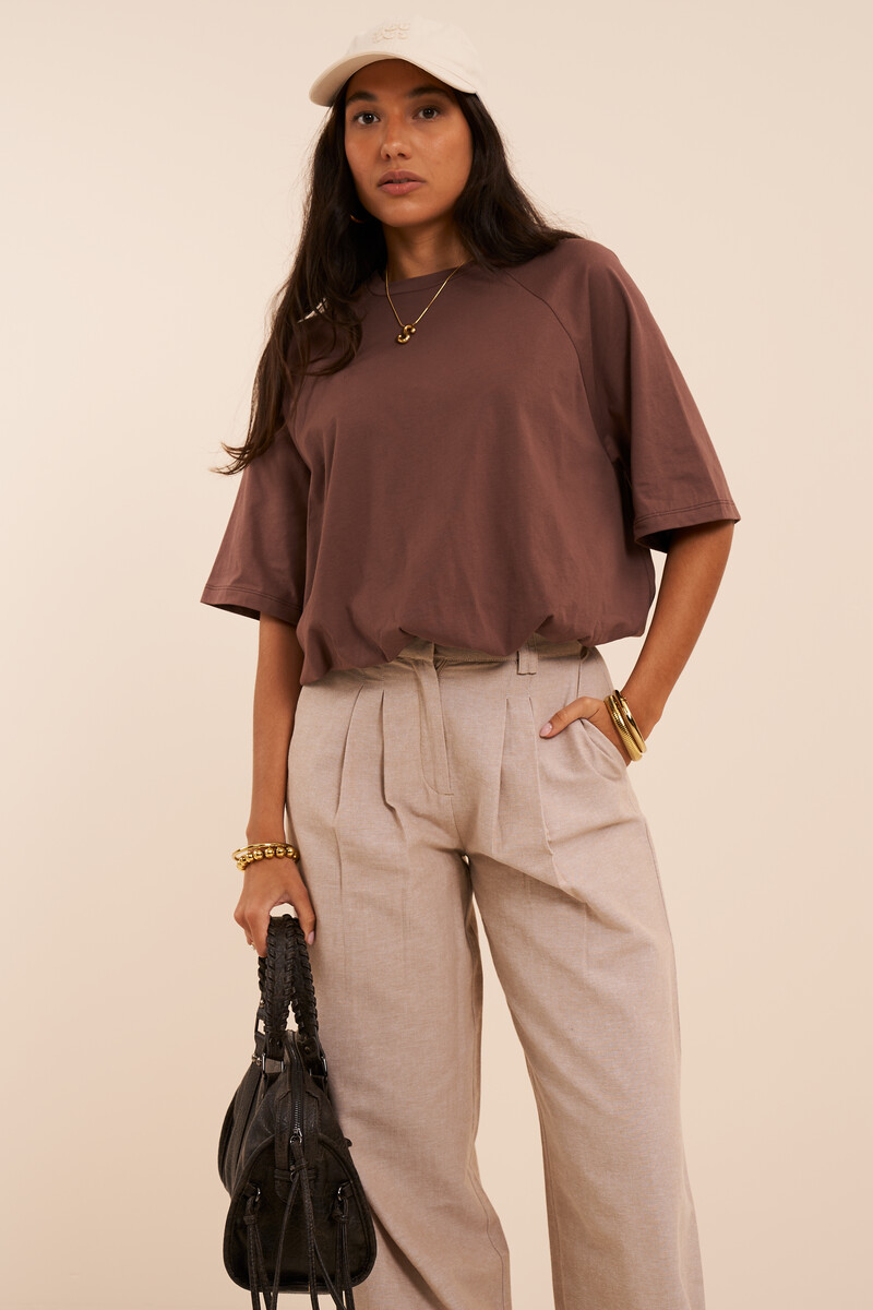 Brown T-shirt in balloon look | My Jewellery