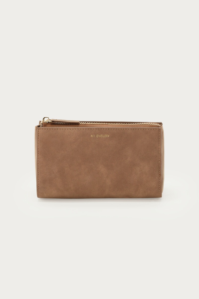 Taupe toiletry bag and jewellery organiser | My Jewellery