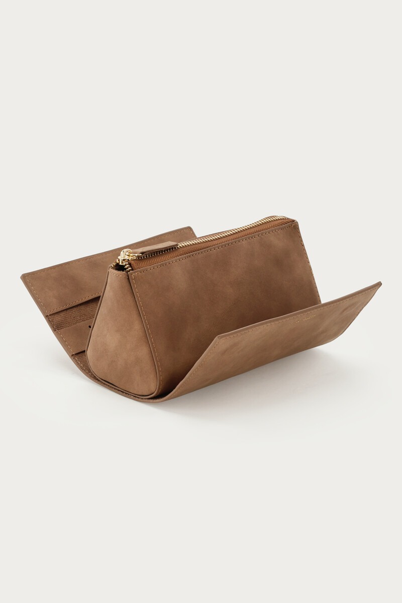 Taupe toiletry bag and jewellery organiser | My Jewellery