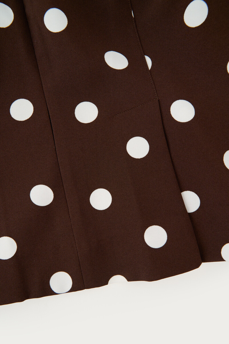 Brown top with zip and polka dot | My Jewellery