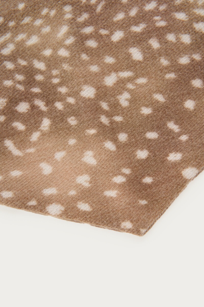 Brown triangle scarf with animal print | My Jewellery