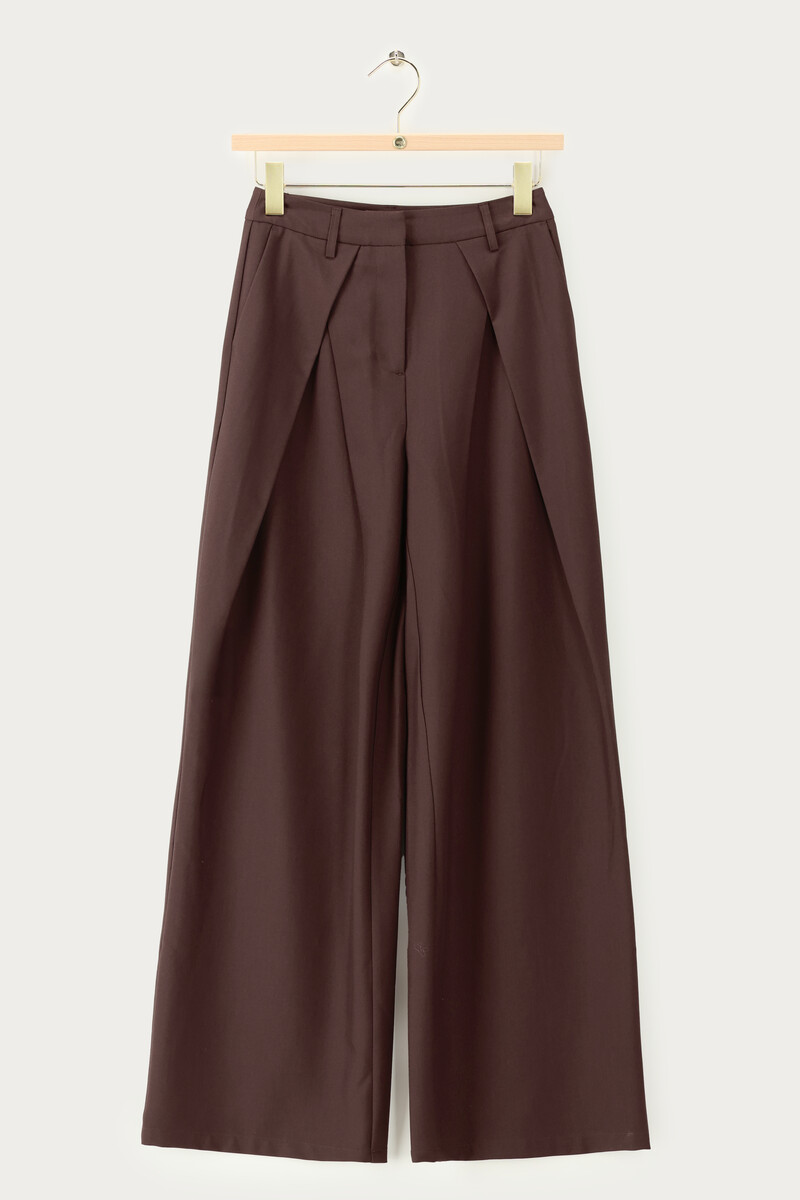 Brown trousers with pleats | My Jewellery