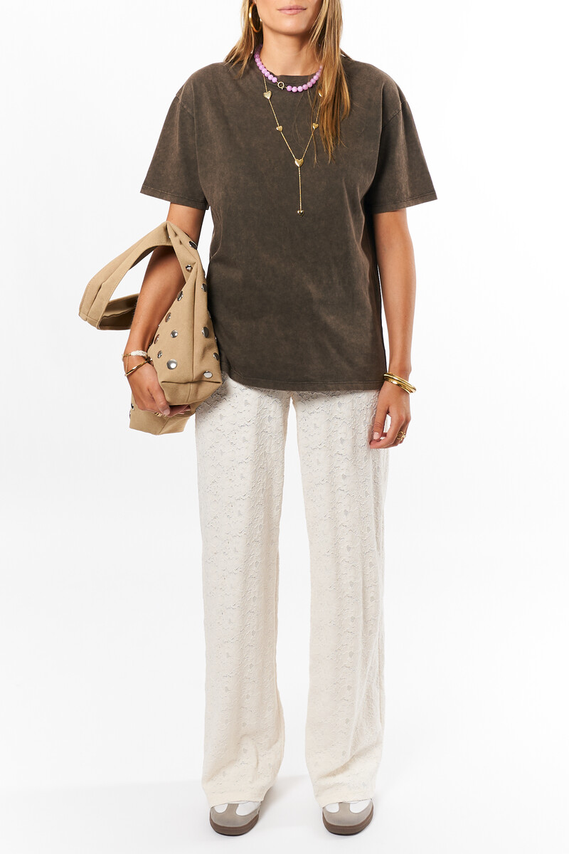 Brown T-shirt "Avenue de L'amour" | My Jewellery