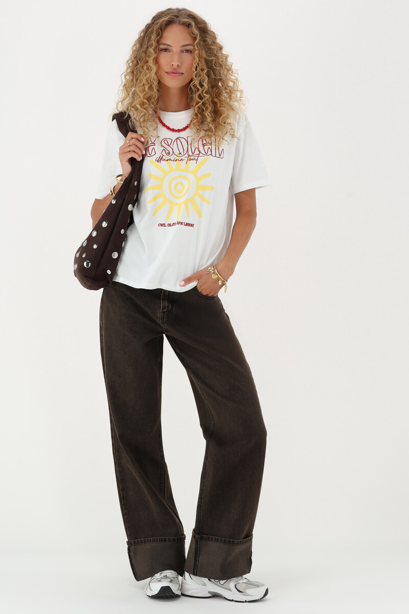 Brown wide leg jeans | My Jewellery