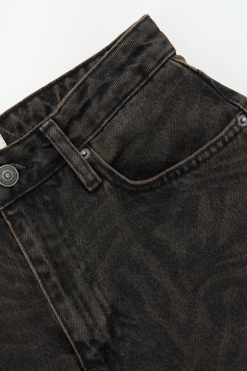 Brown wide leg jeans with tiger print | My Jewellery