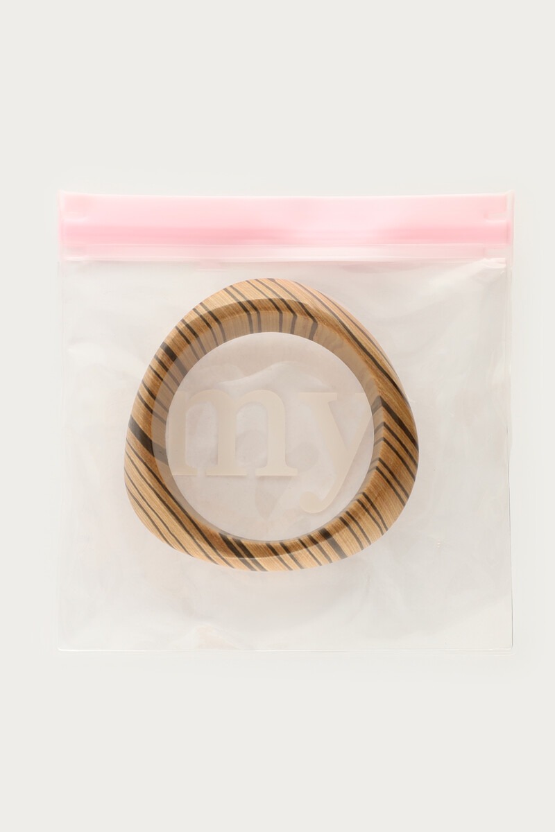 Brown wooden square bangle | My Jewellery