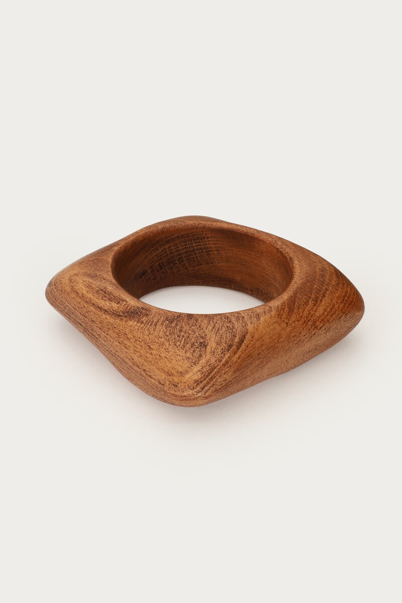 Brown wooden square bangle | My Jewellery