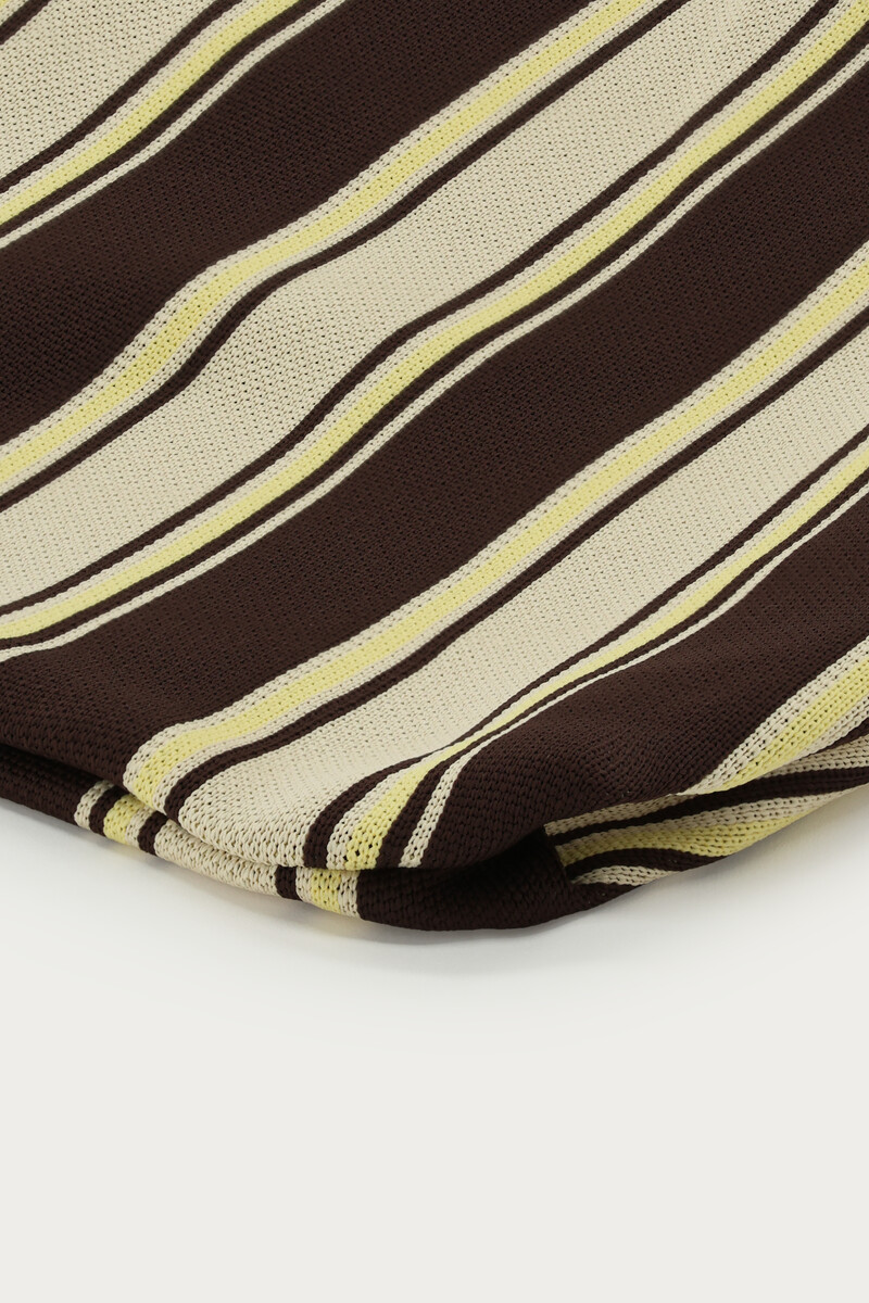 Brown & yellow stripes tote bag | My Jewellery