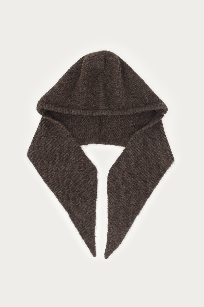 Brown hooded scarf | My Jewellery