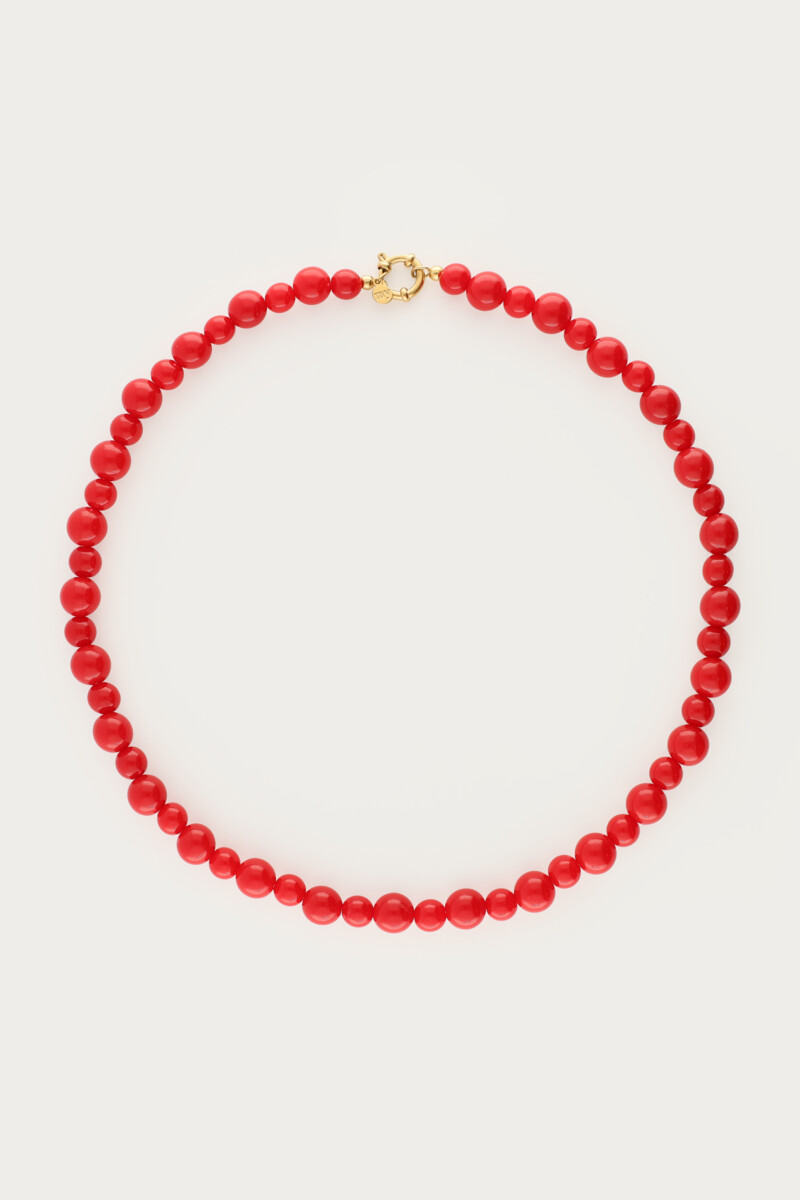 Burgundy necklace with beads | My Jewellery