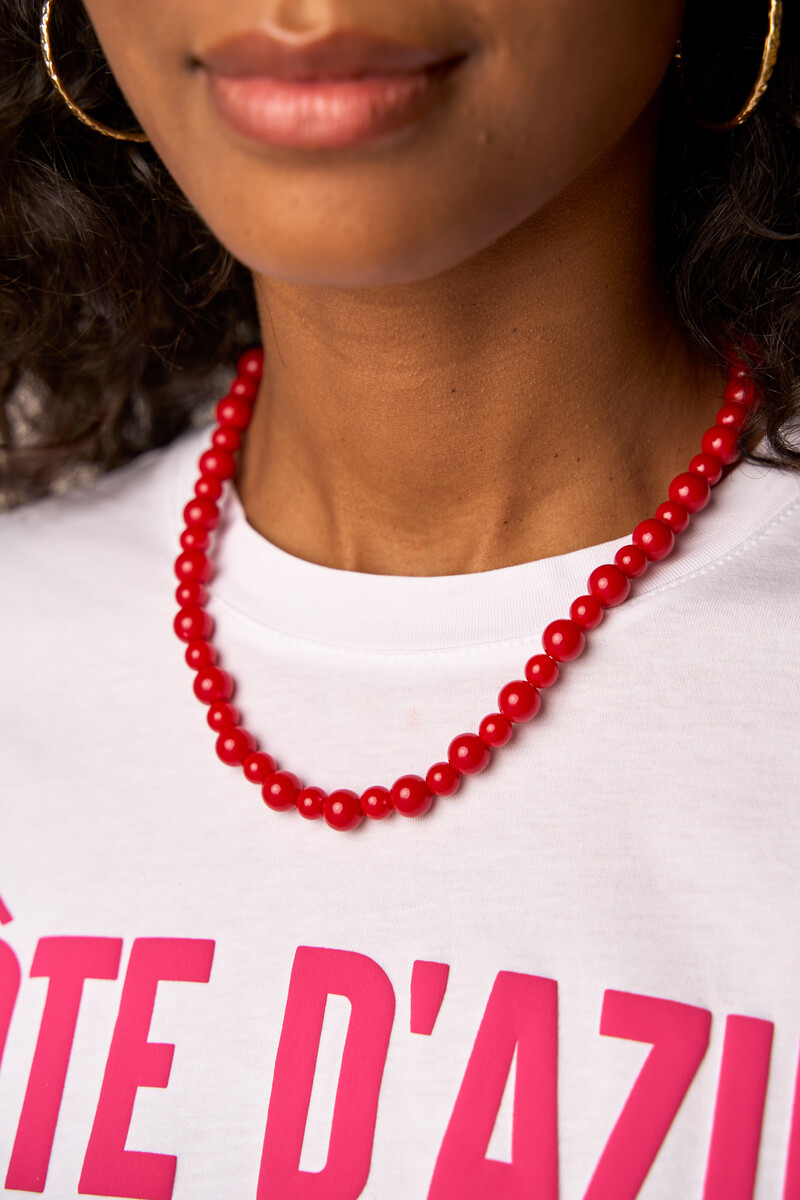 Burgundy necklace with beads | My Jewellery