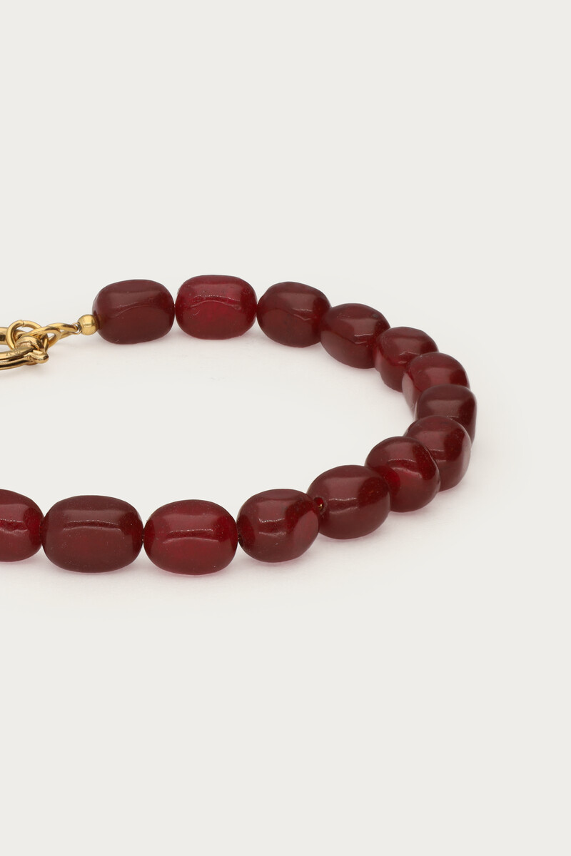 Burgundy bracelet with beads | My Jewellery