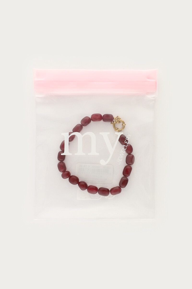 Burgundy bracelet with beads | My Jewellery