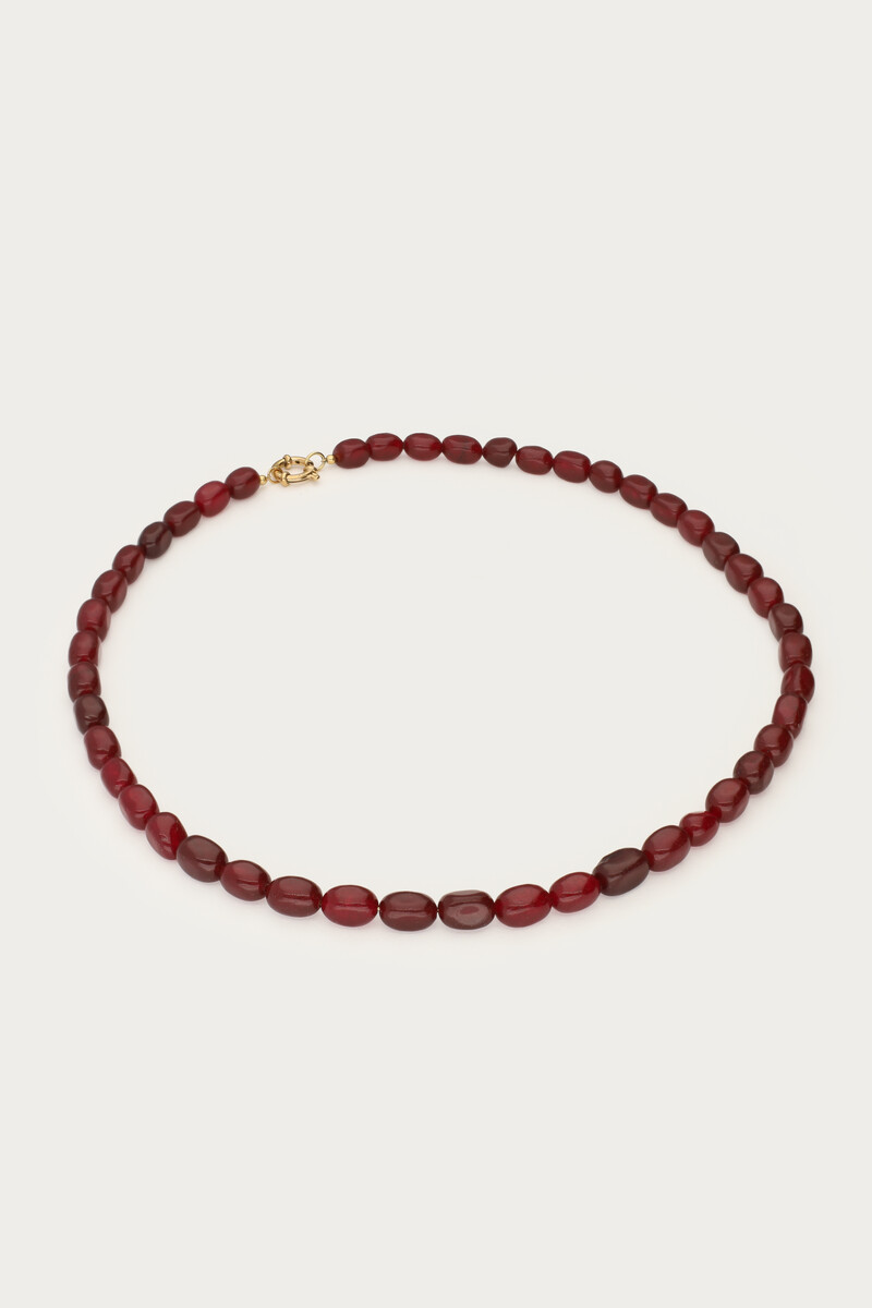 Burgundy necklace with beads | My Jewellery