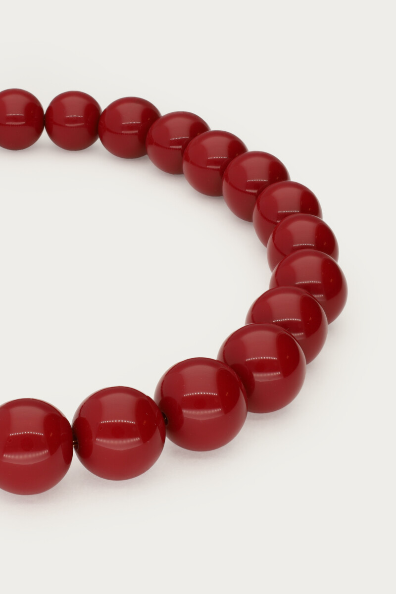 Burgundy necklace with chunky beads | My Jewellery