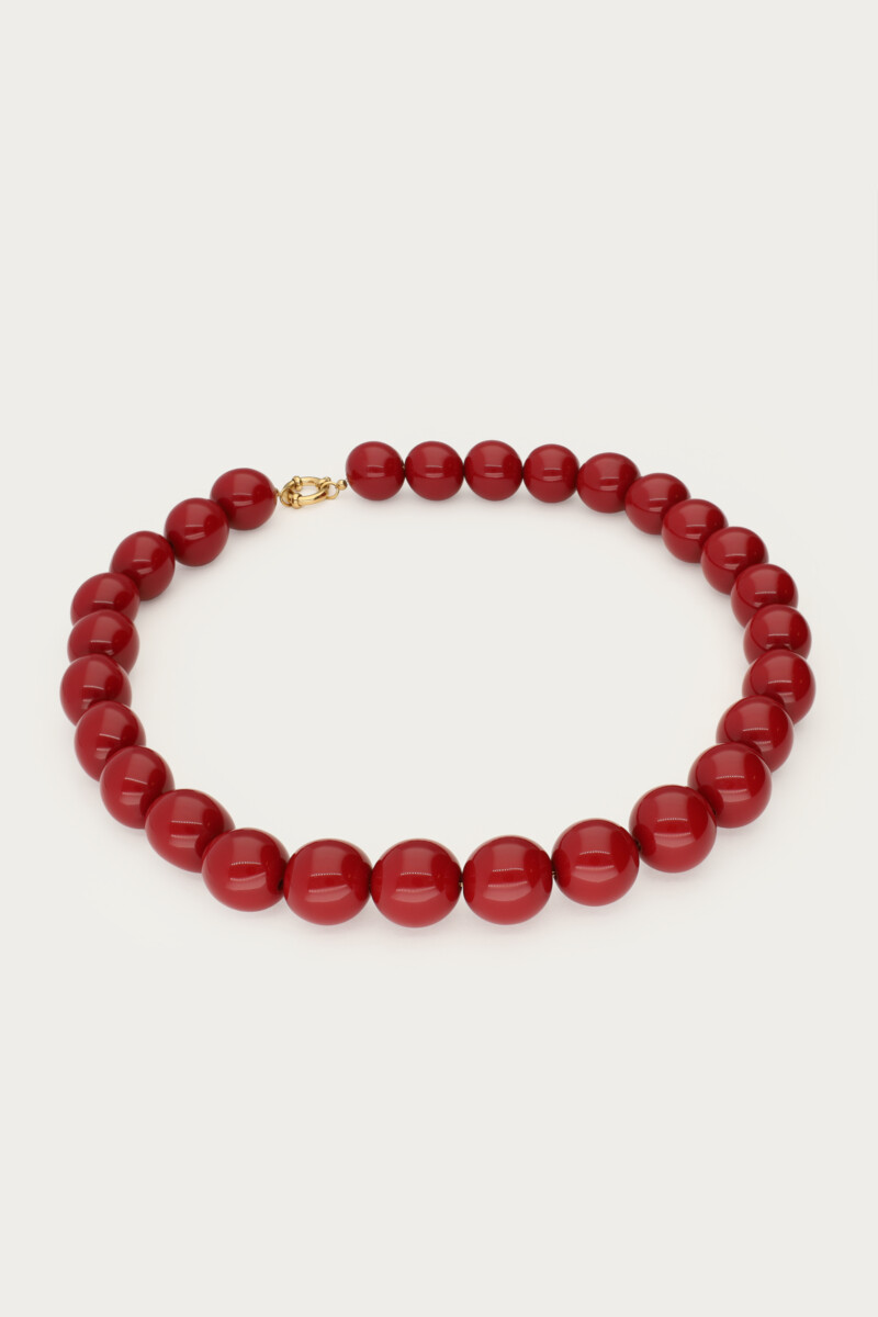 Burgundy necklace with chunky beads | My Jewellery