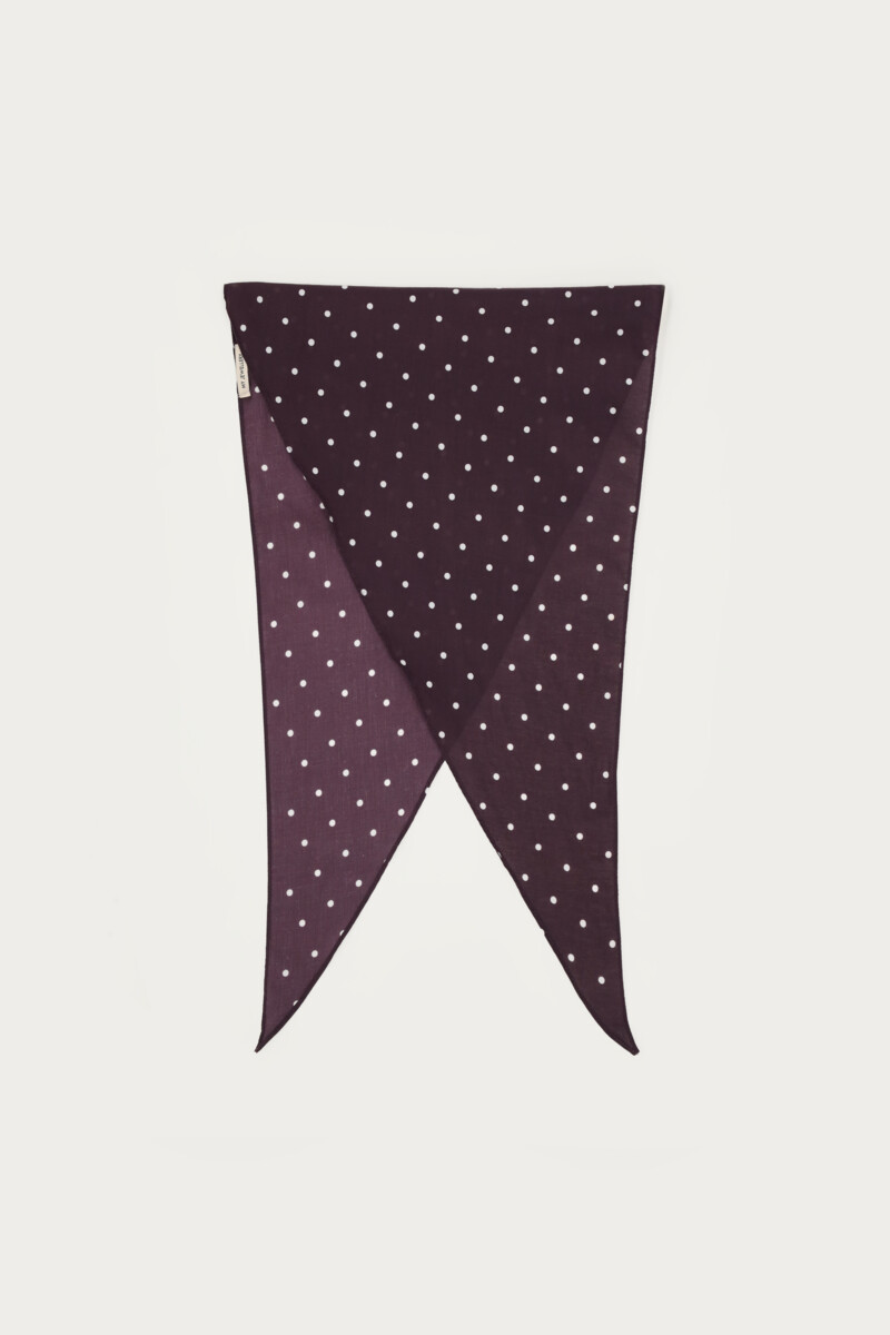 Burgundy scarf with white polka dot | My Jewellery