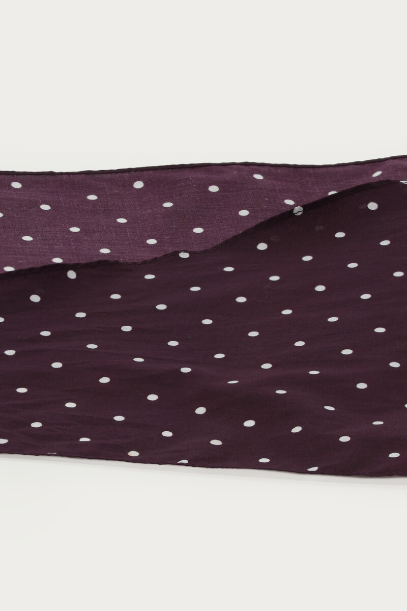Burgundy scarf with white polka dot | My Jewellery