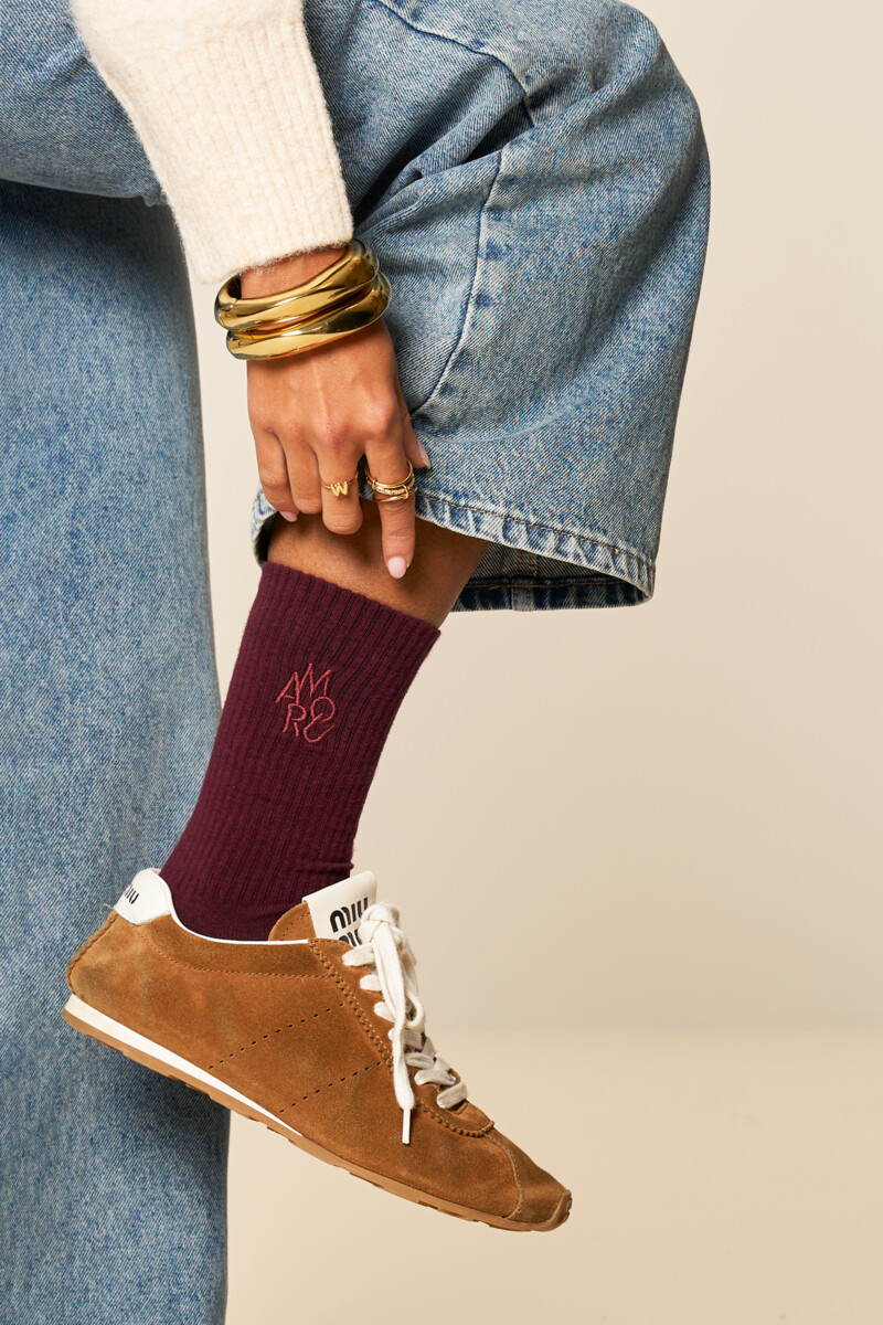 Burgundy socks set Amour | My Jewellery
