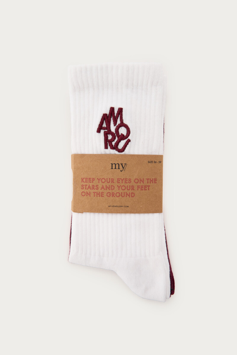 Burgundy socks set Amour | My Jewellery